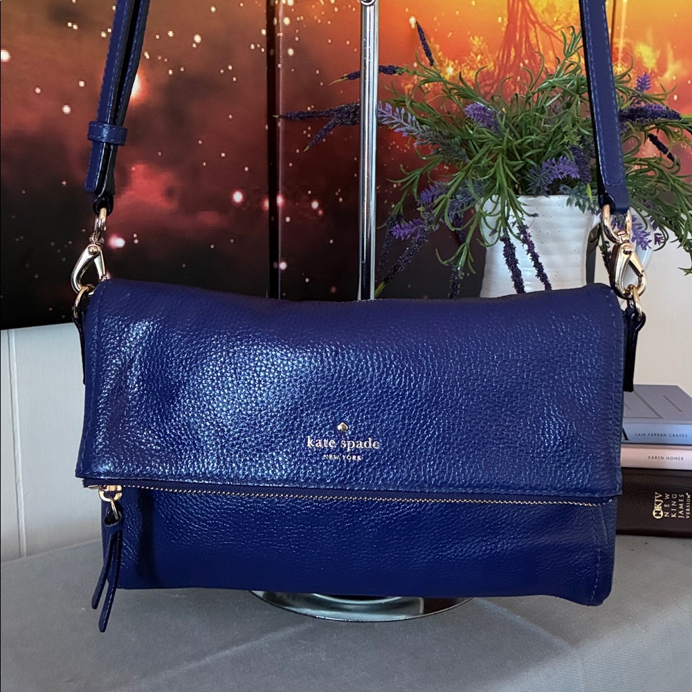 Vintage Kate Spade Leather Flap Bag - Picture 2 of 12